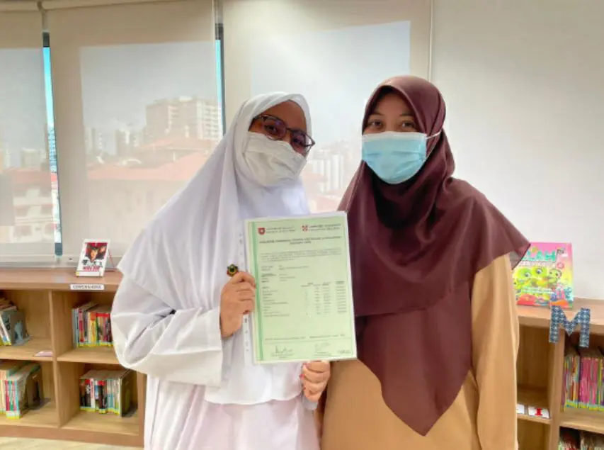 GCE ‘O’ Exam: Infected with COVID-19 during the exam, Aminah Fairouz was able to achieve excellent results